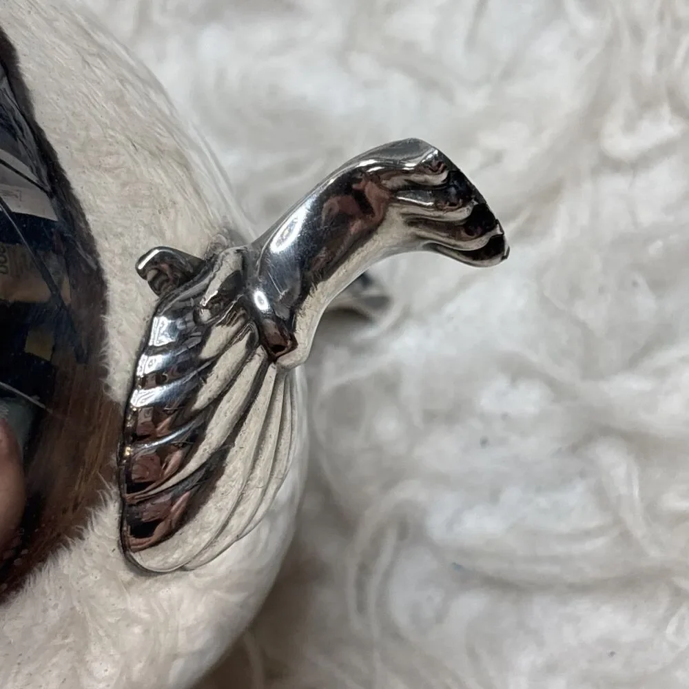 VINTAGE Leonard Silver Plate Footed Water Pitcher with Ice Lip Cottage Core